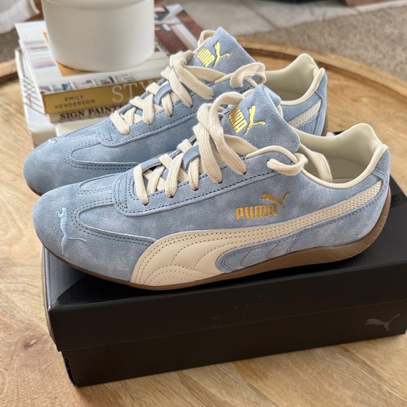Puma Light Blue and Cream Haute Tropic/ Alpine Snow speedcat Casual Shoes - Picture 5 of 7